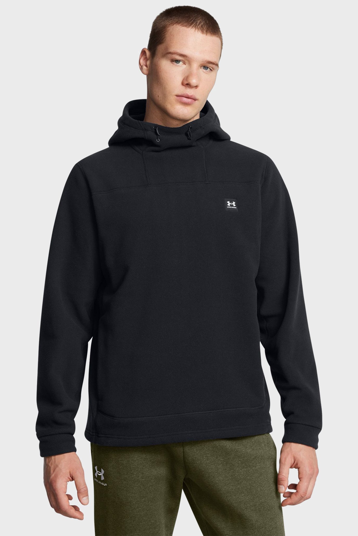 Мужское черное худи UA Expanse Fleece Hoodie Черный M Under Armour 1387571-001 Мужское черное худи UA Expanse Fleece Hoodie Черный M Under Armour 1387571-001