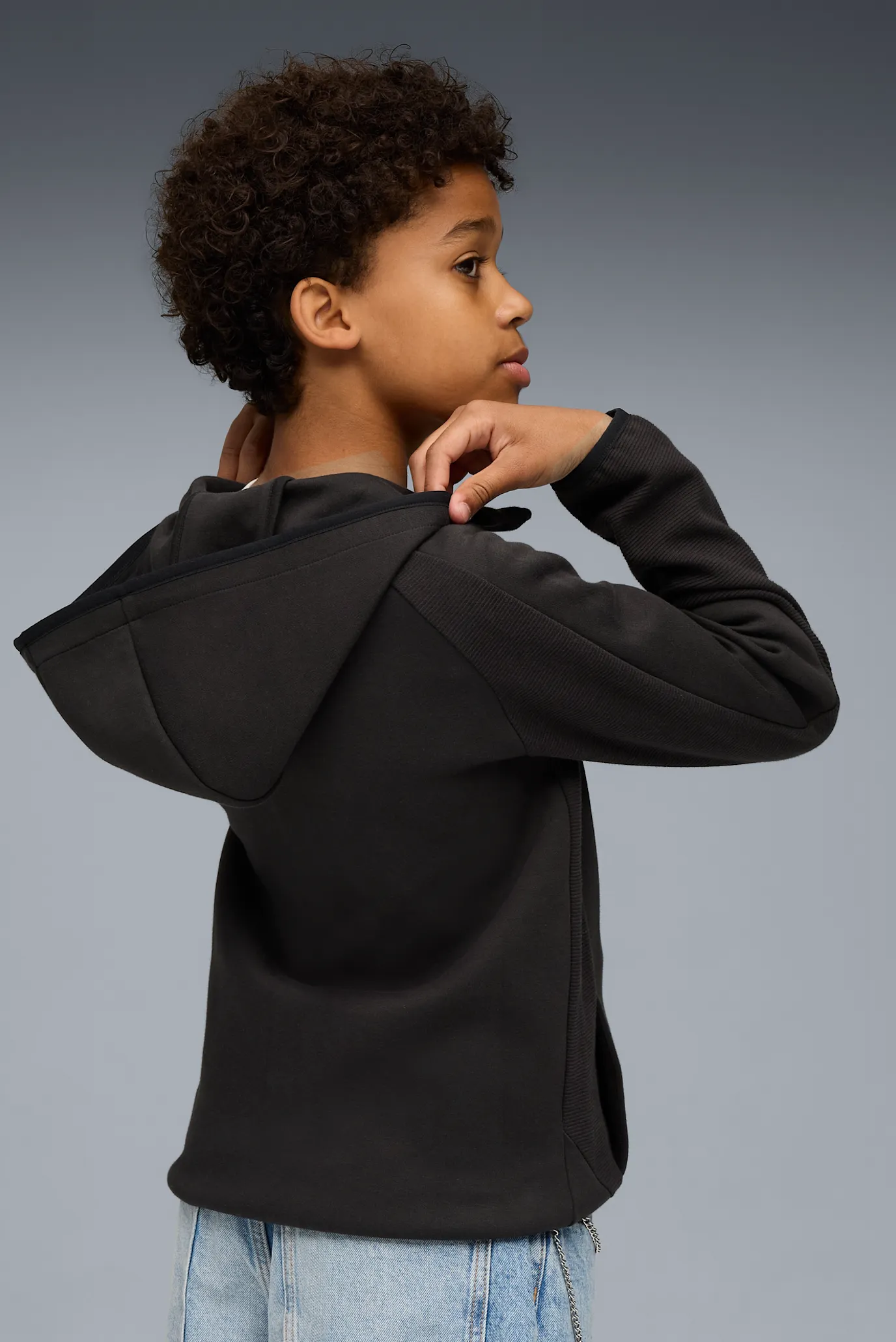 Дитяче чорне худі Evostripe Full-Zip Hoodie Youth 3