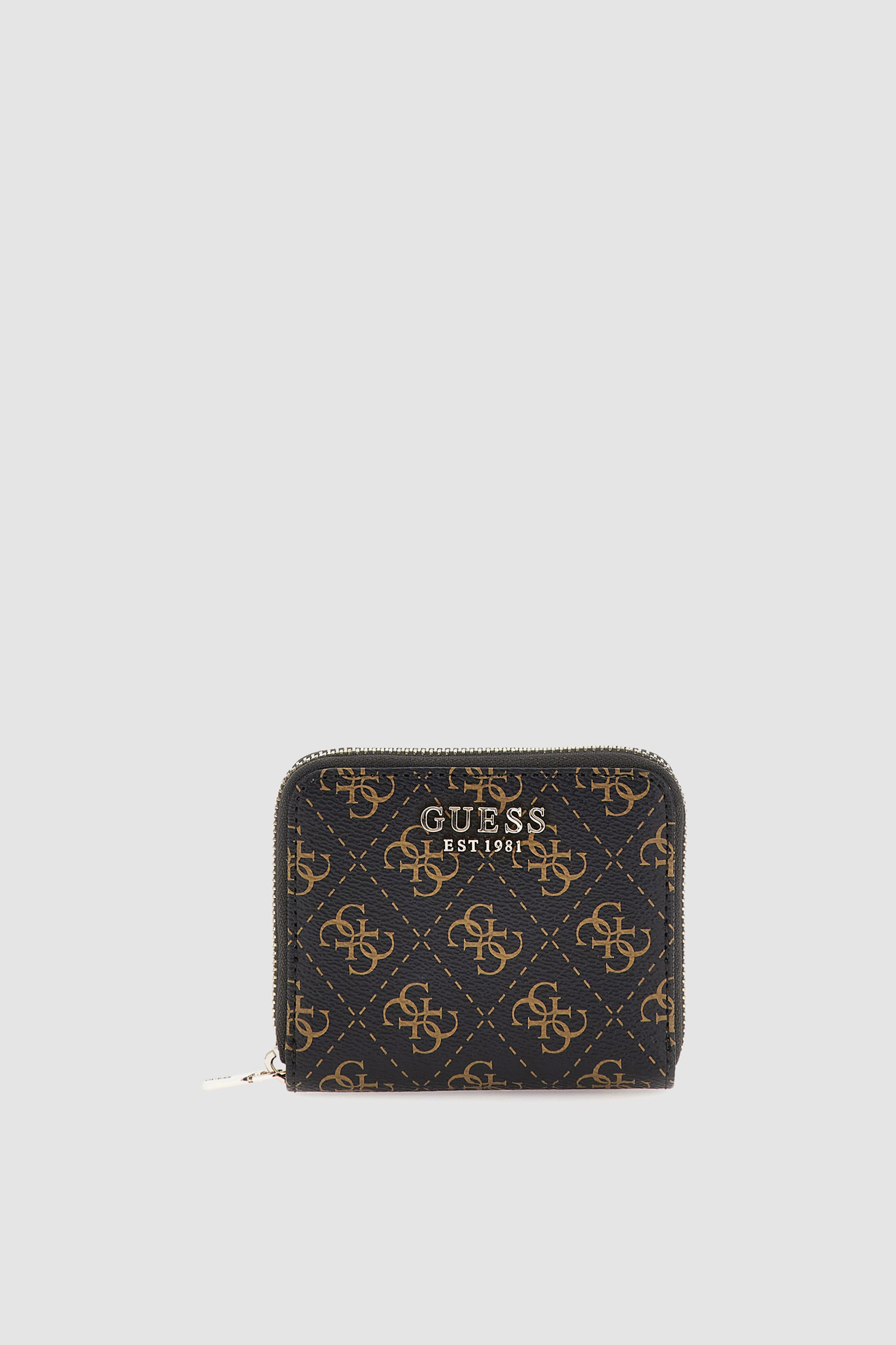 Жіночий темно-коричневий гаманець з візерунком 1