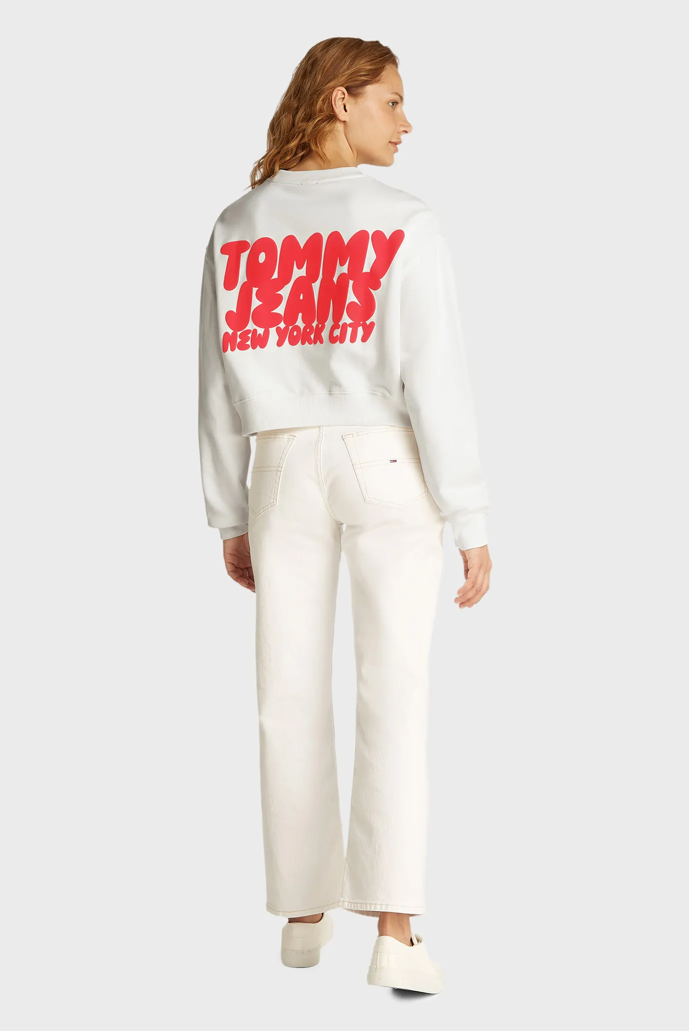 Женский белый свитшот TJW BUBBLE CREW 3