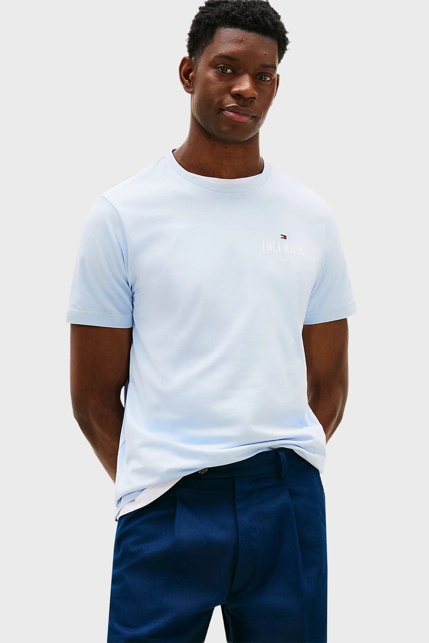 Мужская голубая футболка STACK Голубой M Tommy Hilfiger MW0MW39355 Мужская голубая футболка STACK Голубой M Tommy Hilfiger MW0MW39355