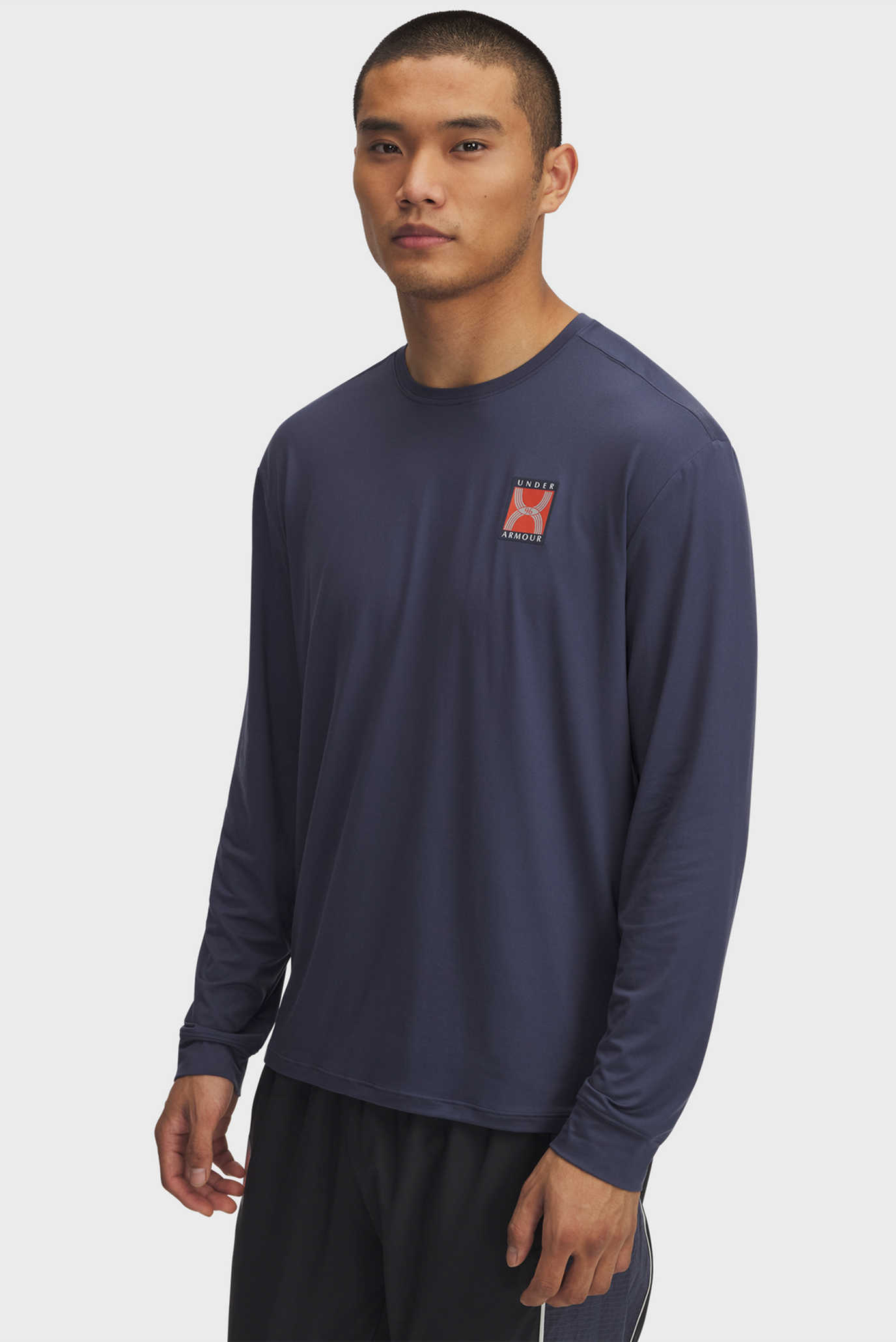 Мужской серый лонгслив UA RUN 96 LONGSLEEVE 1