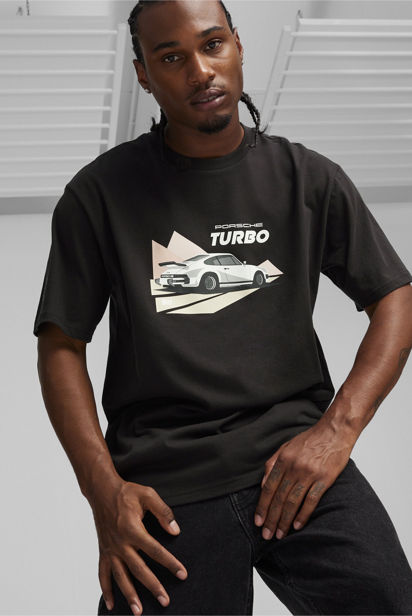 Чоловіча чорна футболка Porsche Legacy 911 Men's Motorsport Graphic Tee 1