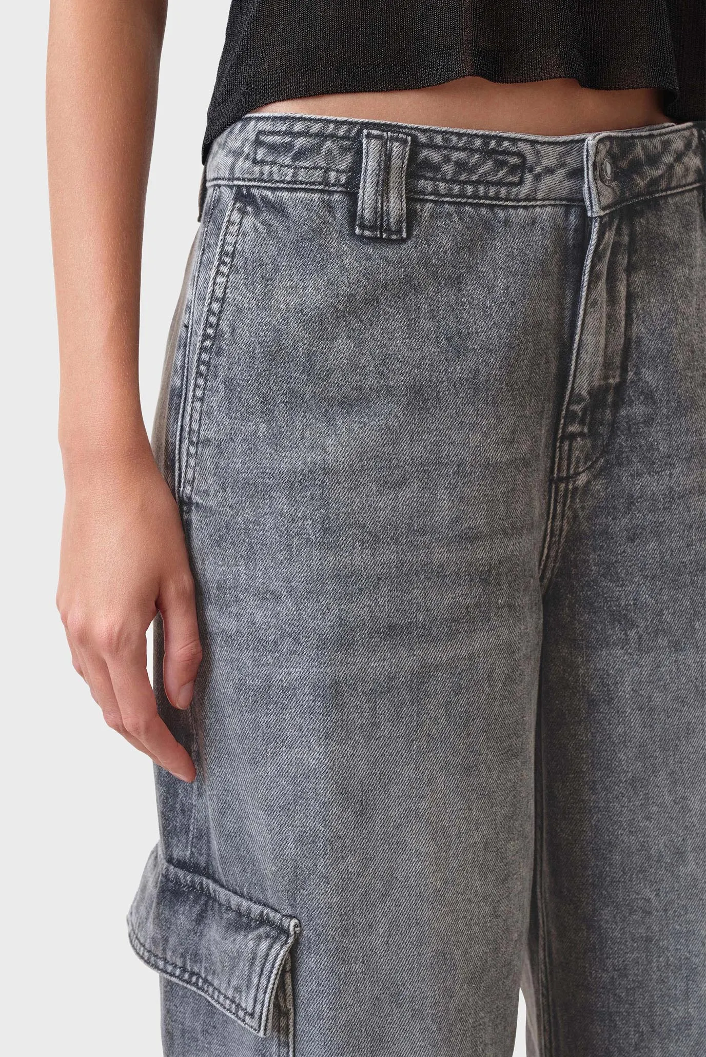 Женские серые джинсы 4