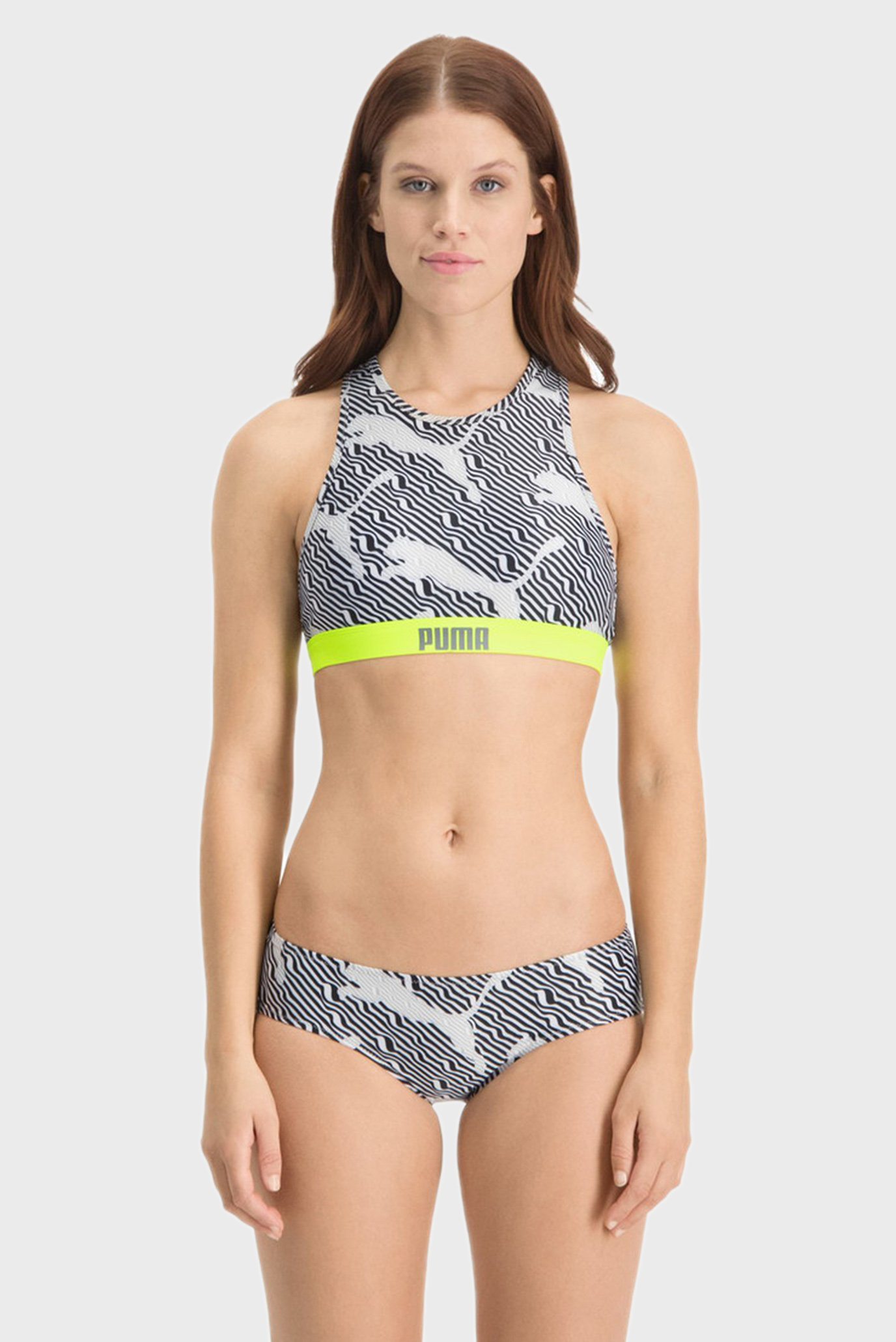 Жіночі сірі трусики від купальника з візерунком  Swim Women’s All-Over-Print Hipster 1