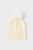 Жіноча біла шапка Recycled Knit Pom Be