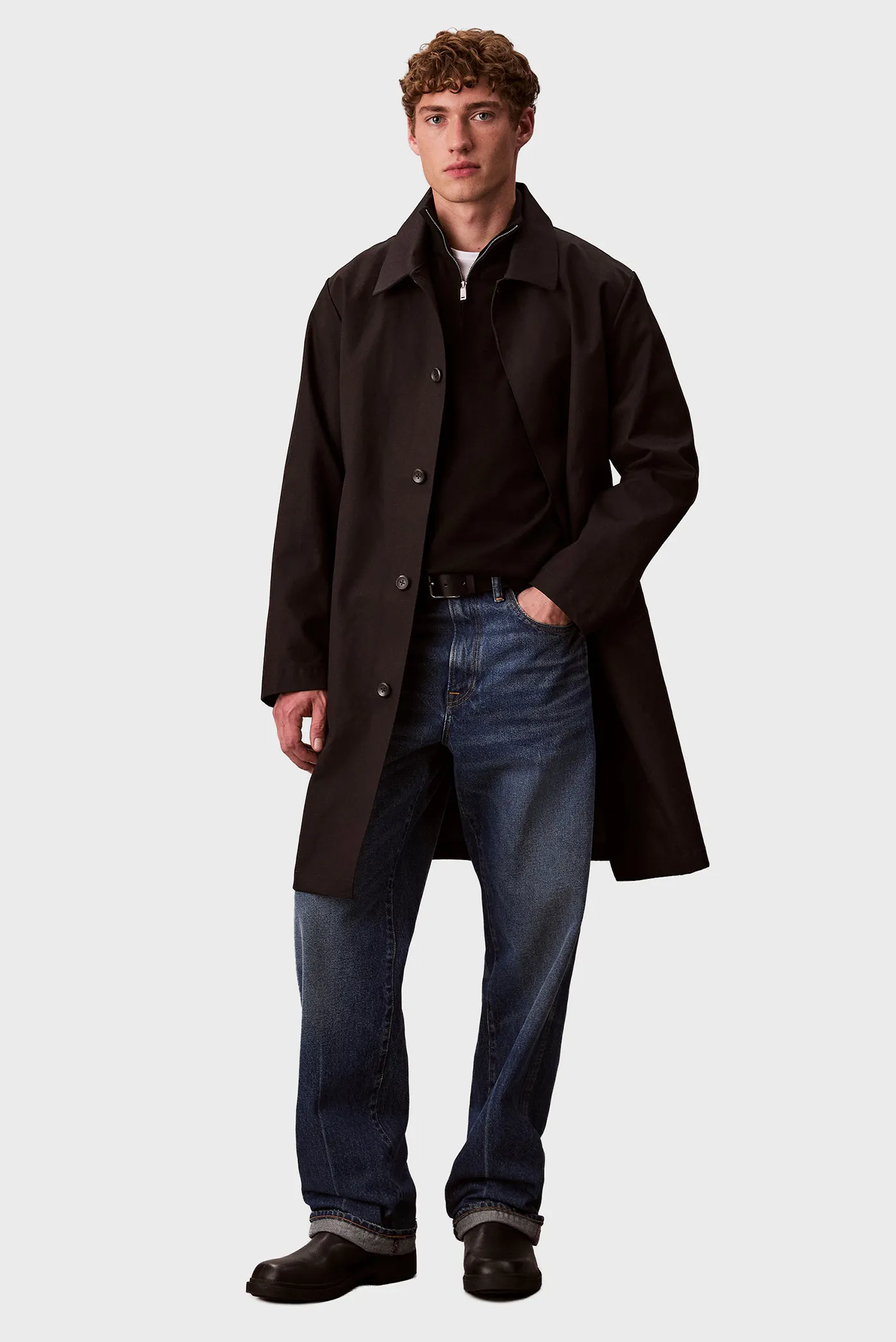 Мужская черная шерстяная кофта LS MERINO QZ 2