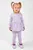 Детский сиреневый комплект одежды в полоску (платье, брюки)