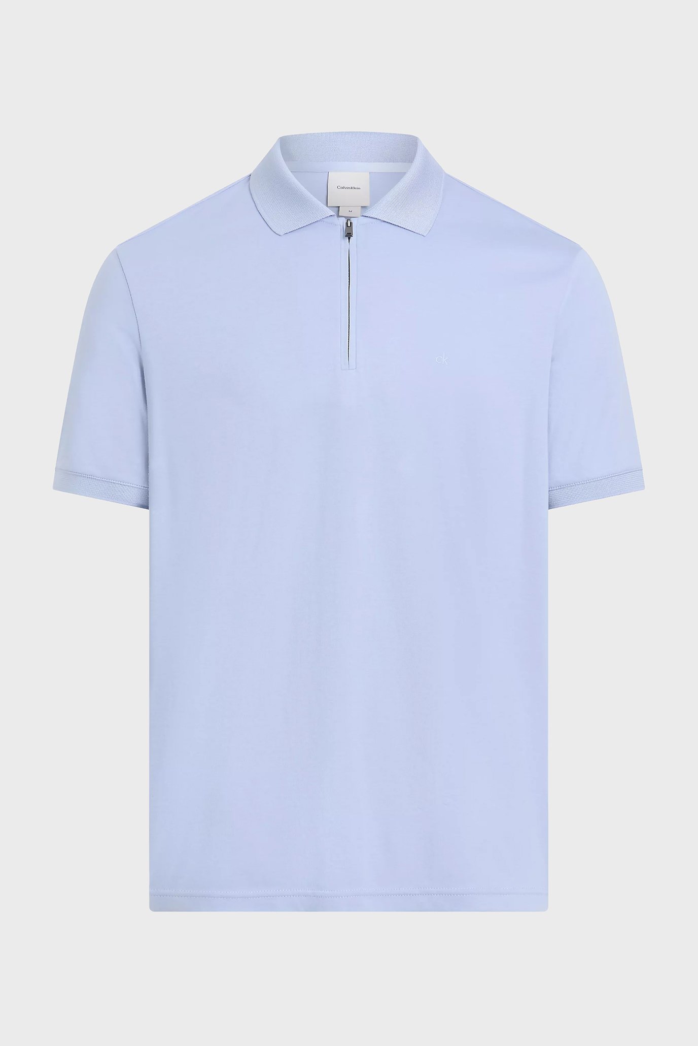Мужское голубое поло LIQUID TOUCH WELT ZIP POLO Голубой M Calvin Klein K10K112754 Мужское голубое поло LIQUID TOUCH WELT ZIP POLO Голубой M Calvin Klein K10K112754