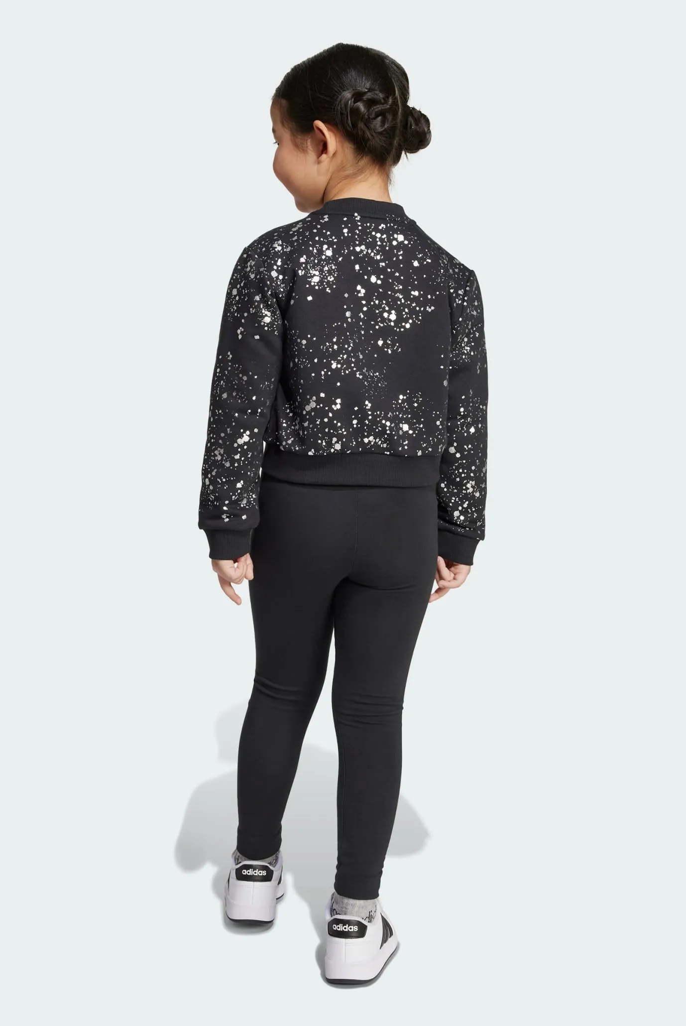 Детский черный комплект одежды (свитшот, тайтсы) Little Girls Everyday Glam Kids 3