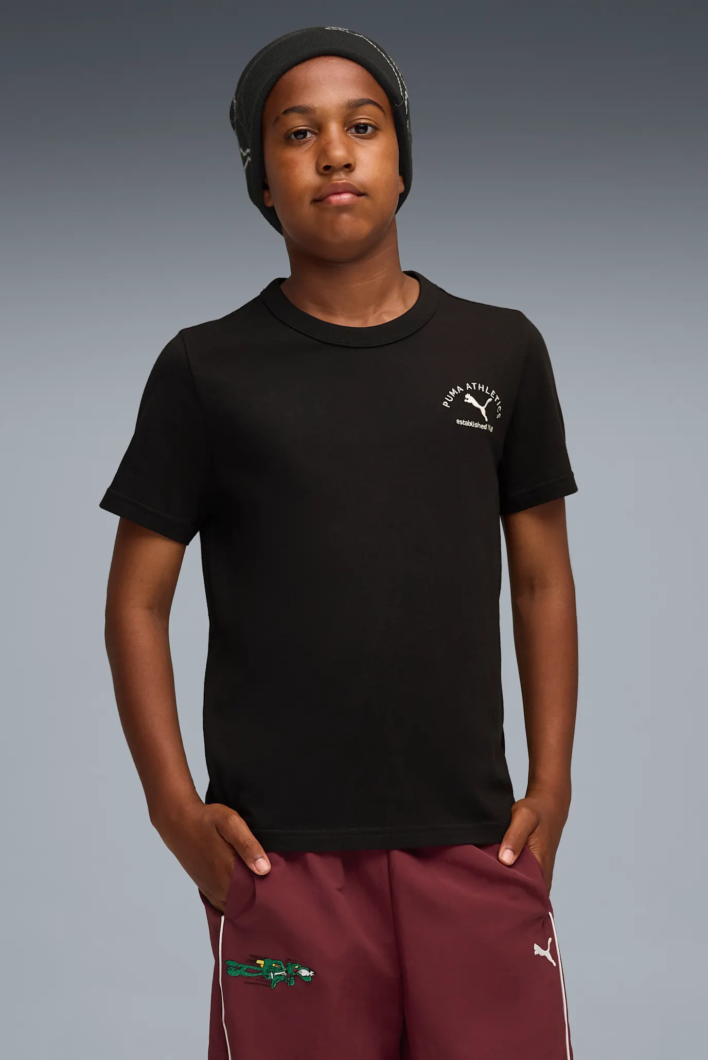 Детская черная футболка PUMA Class Graphic Tee Youth 1