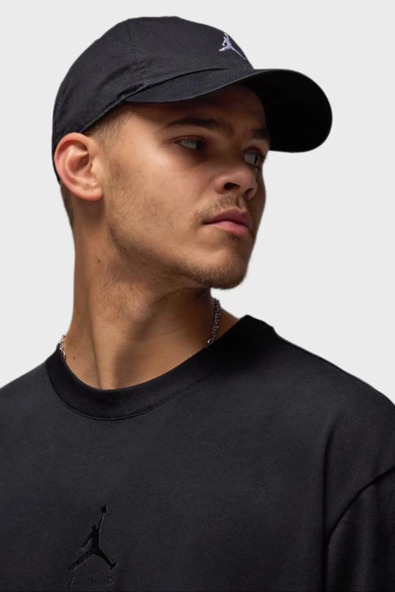 Чоловіча чорна футболка M J FLT ESS OVSZ SS CREW 4