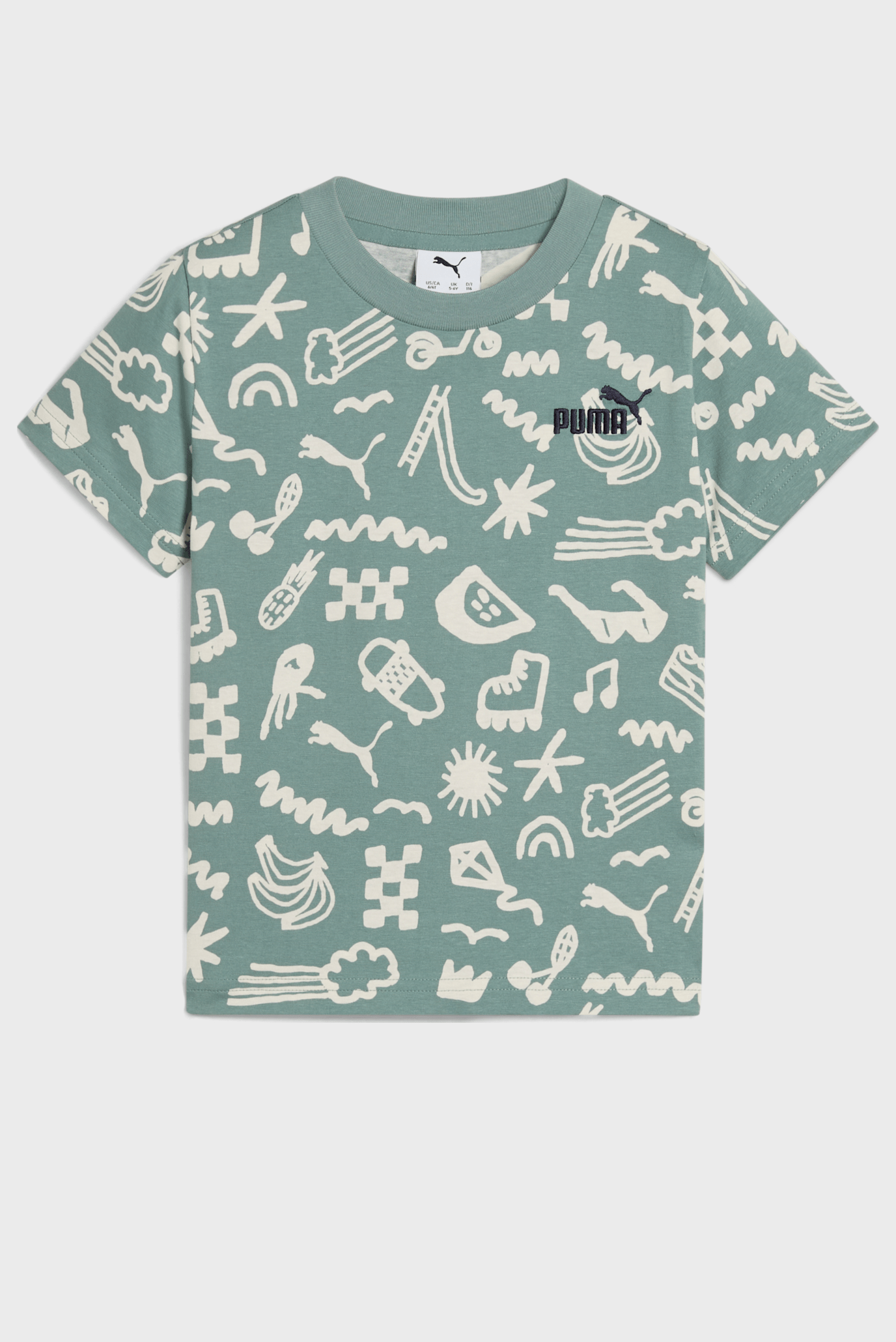 Дитяча м'ятна футболка з візерунком Sandy Adventures Tee Unisex 1