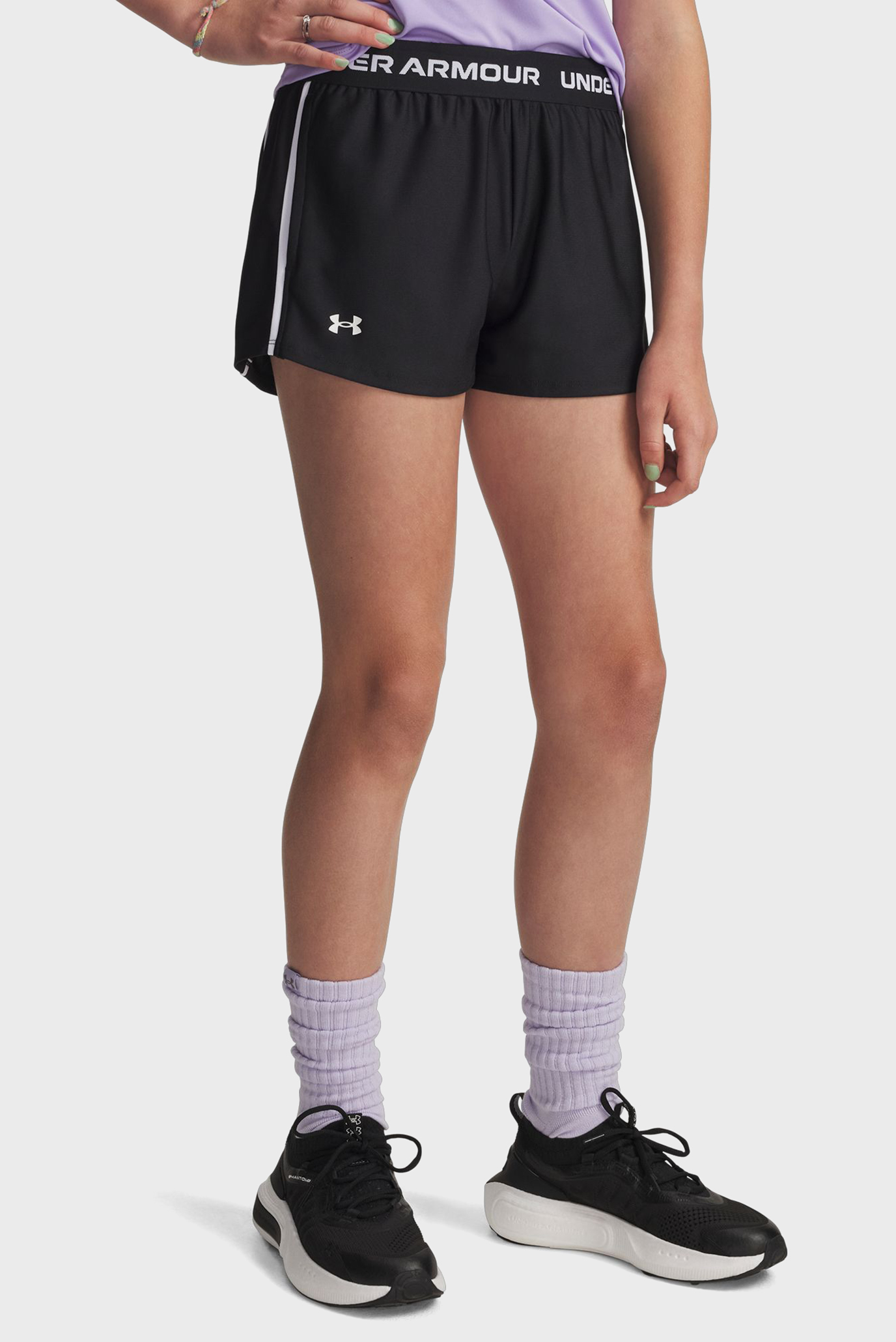 Детские черные шорты G Tech Play Up Short-BLK Черный 18 Under Armour 1390075-002 Детские черные шорты G Tech Play Up Short-BLK Черный 18 Under Armour 1390075-002