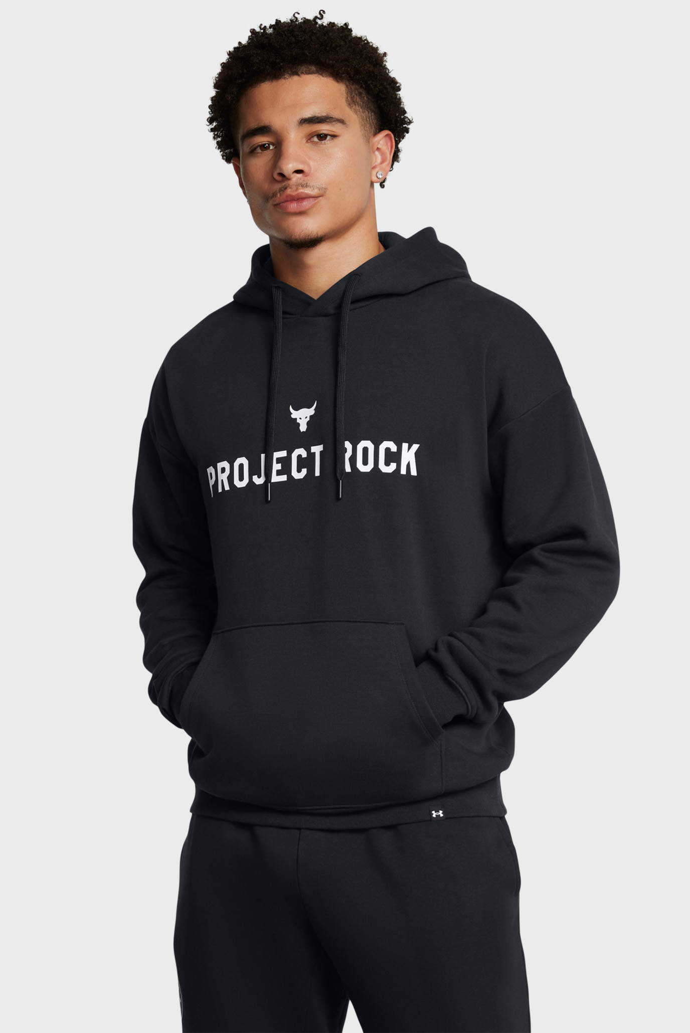 Чоловіче чорне худі Pjt Rck Icon Fleece Hdy 1