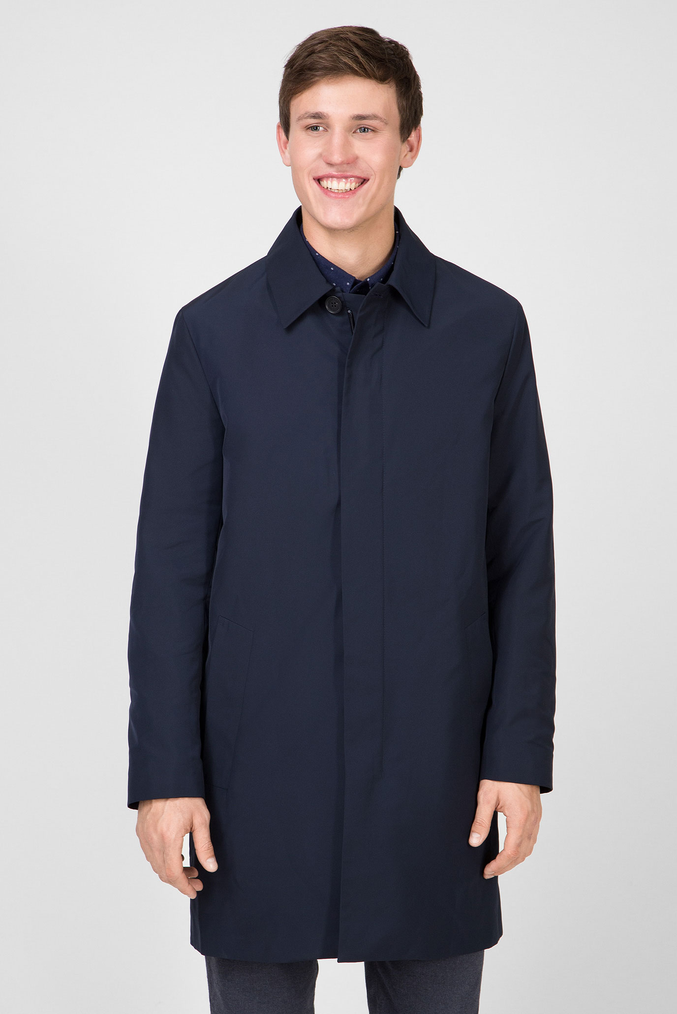 Мужской темно-синий плащ COMPACT NYLON ZIP Calvin Klein K10K103898 — MD-Fashion, баркод 8719851383850