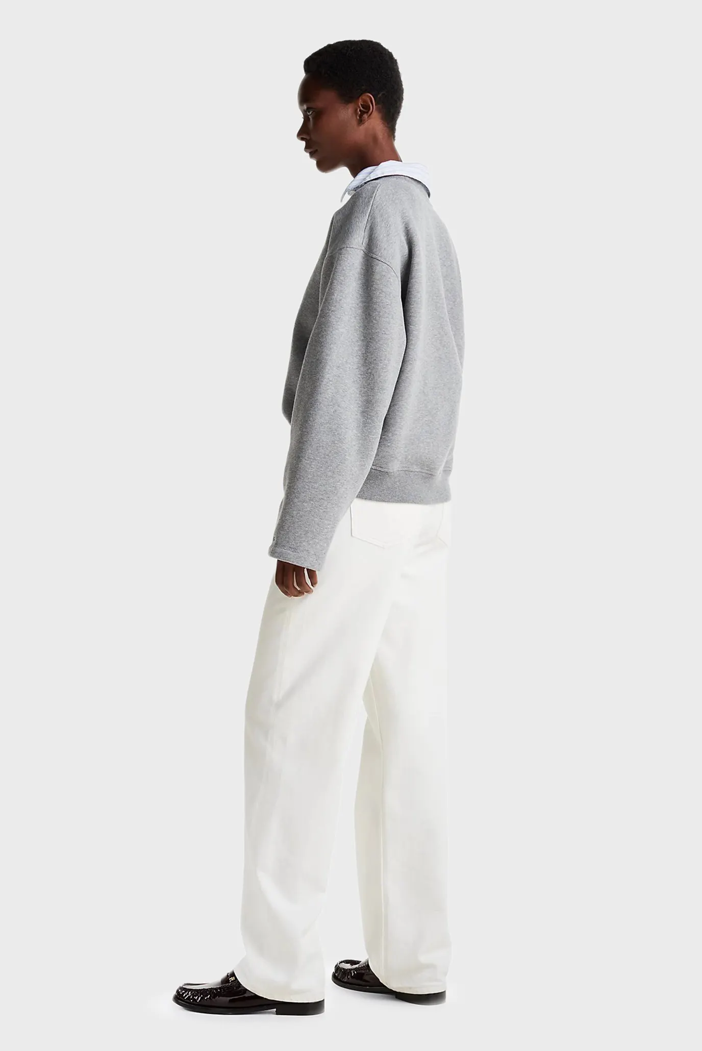 Жіночий сірий світшот REG VARSITY C-NK WIDE SLV 3