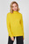 Жіночий жовтий вовняний светр FLUFFY TURTLENECK