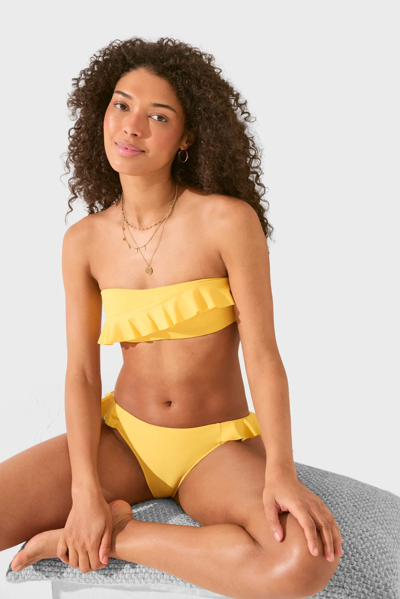 Женские желтые трусики от купальника 5