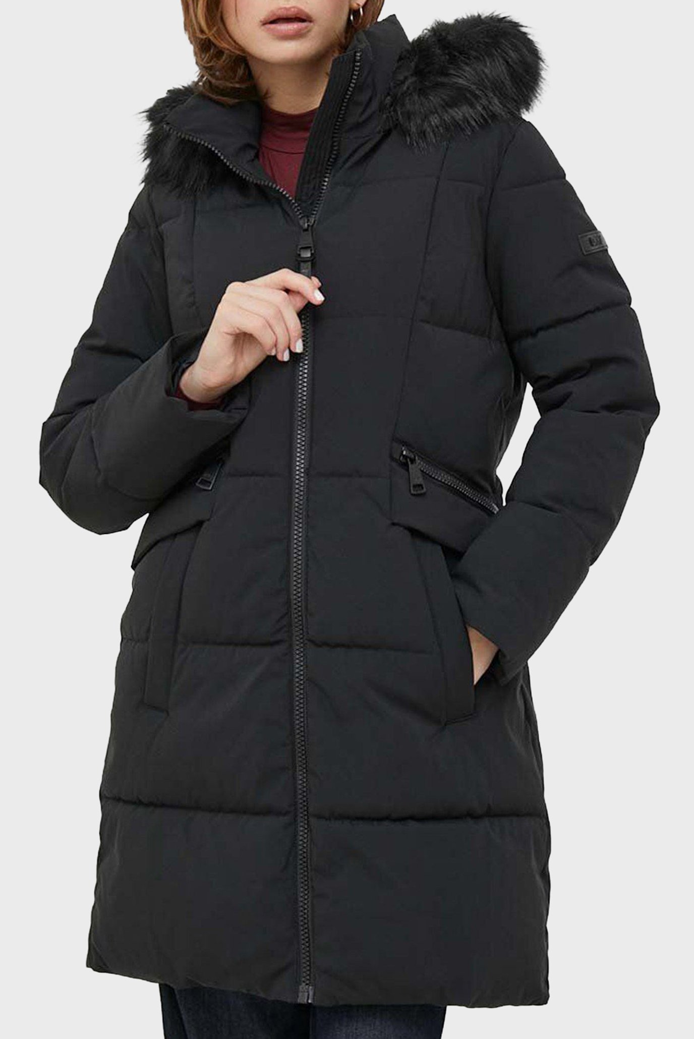 Женская черная куртка Черный S DKNY DL3MPN25 Женская черная куртка Черный S DKNY DL3MPN25