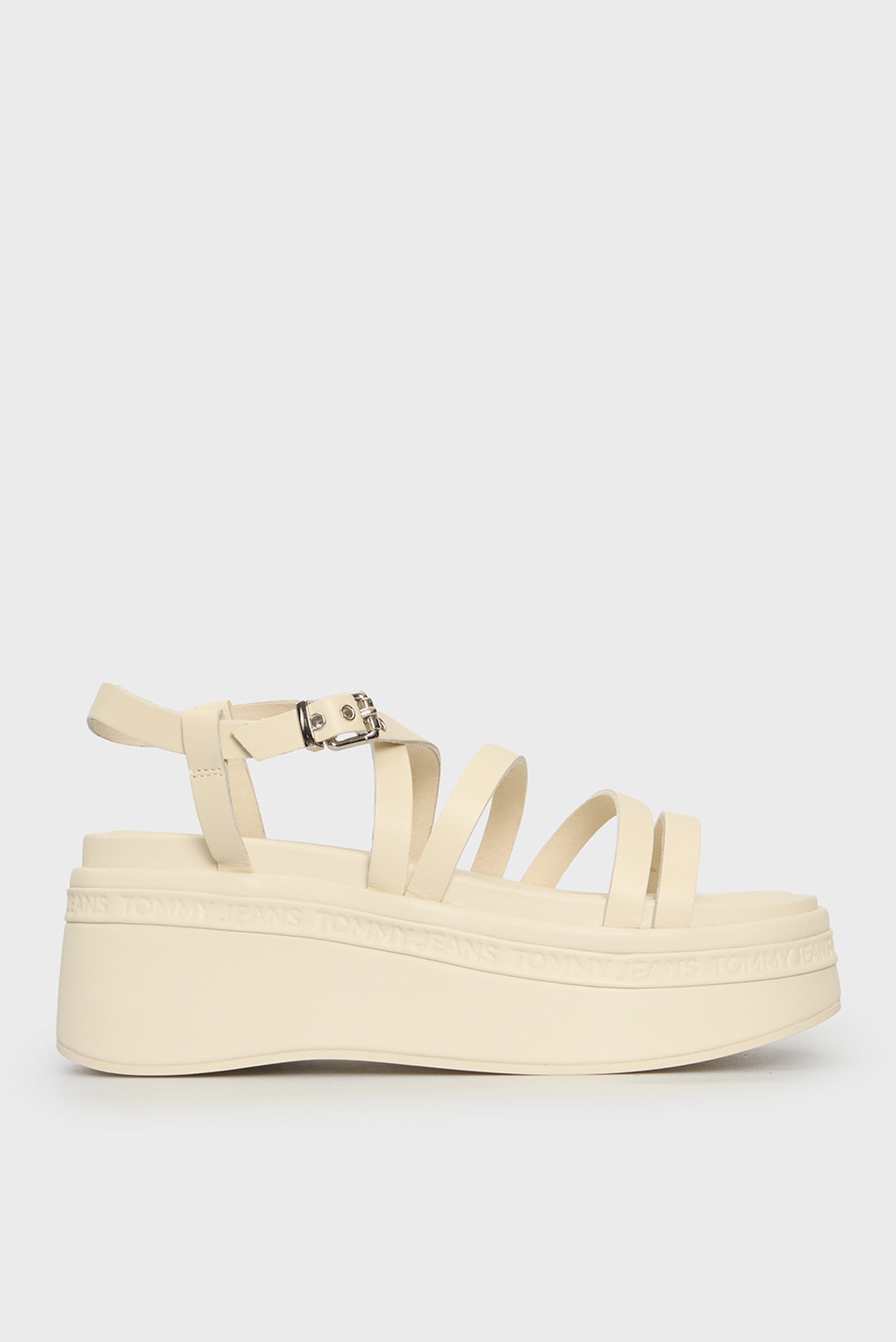 Женские белые кожаные сандалии TJW WEDGY STRAPPY SANDAL Белый 39 Tommy Jeans EN0EN02756 Женские белые кожаные сандалии TJW WEDGY STRAPPY SANDAL Белый 39 Tommy Jeans EN0EN02756