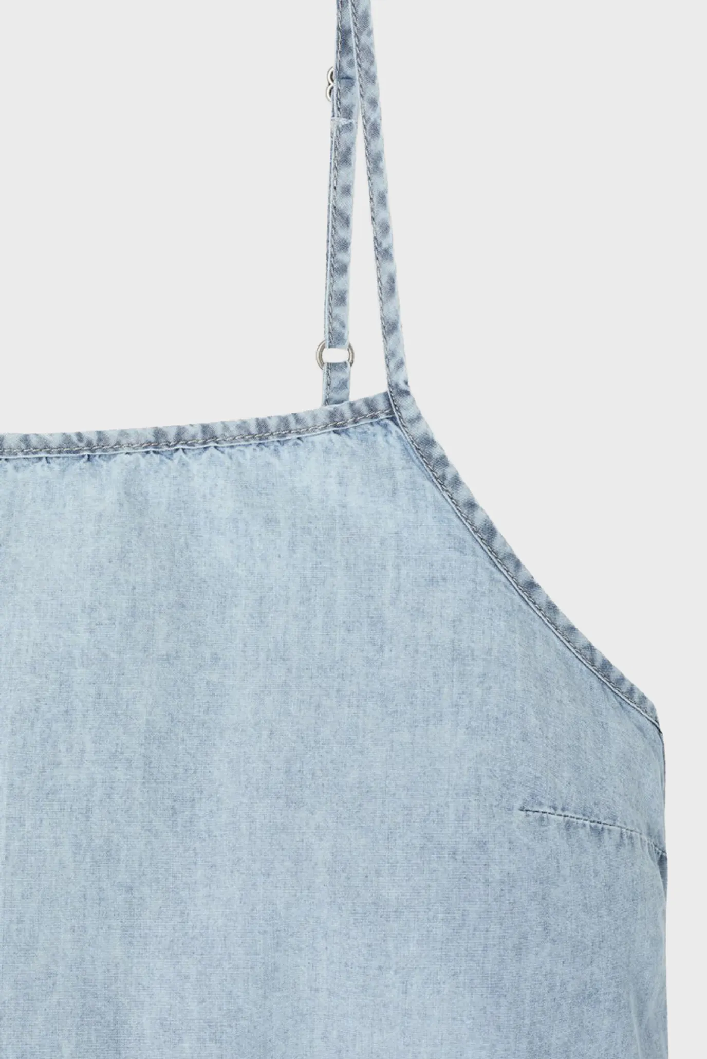 Жіночий блакитний джинсовий сарафан PAYBOU 7