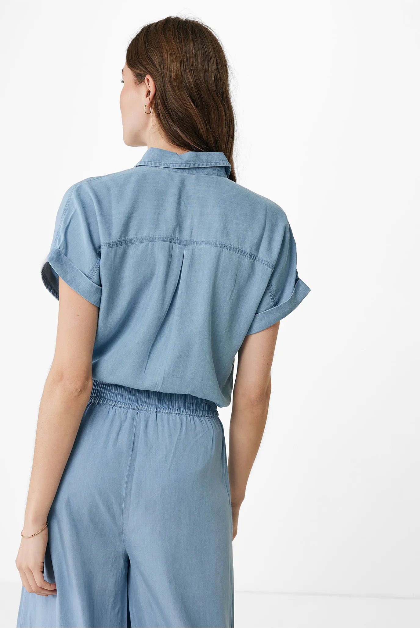 Жіноча блакитна сорочка 3