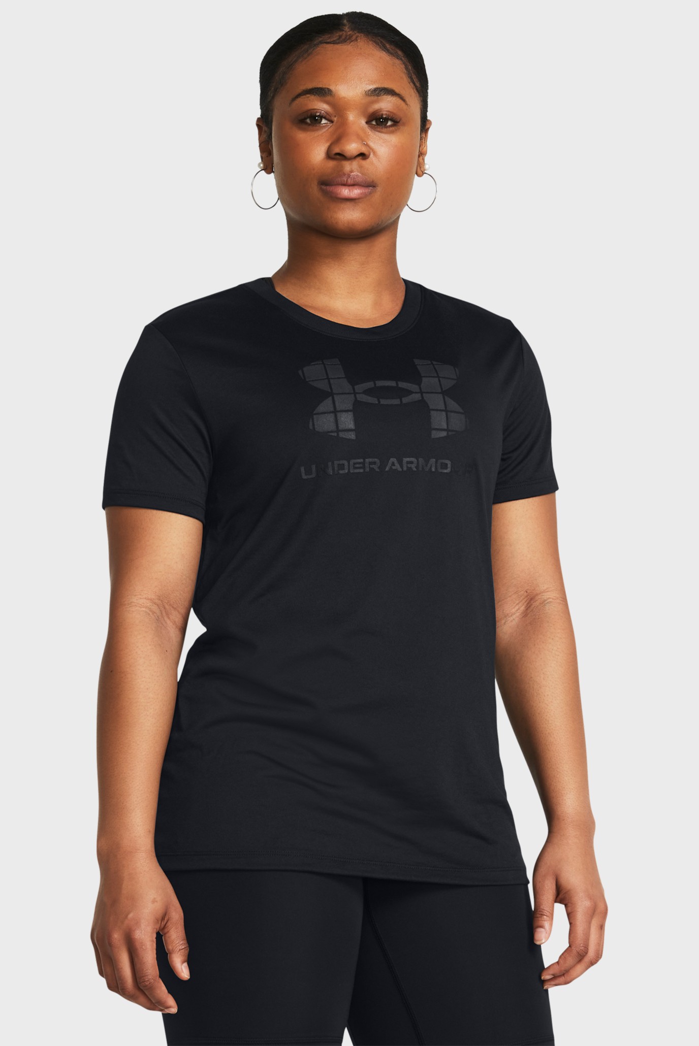 Женская черная футболка UA Tech BL HD SS 1