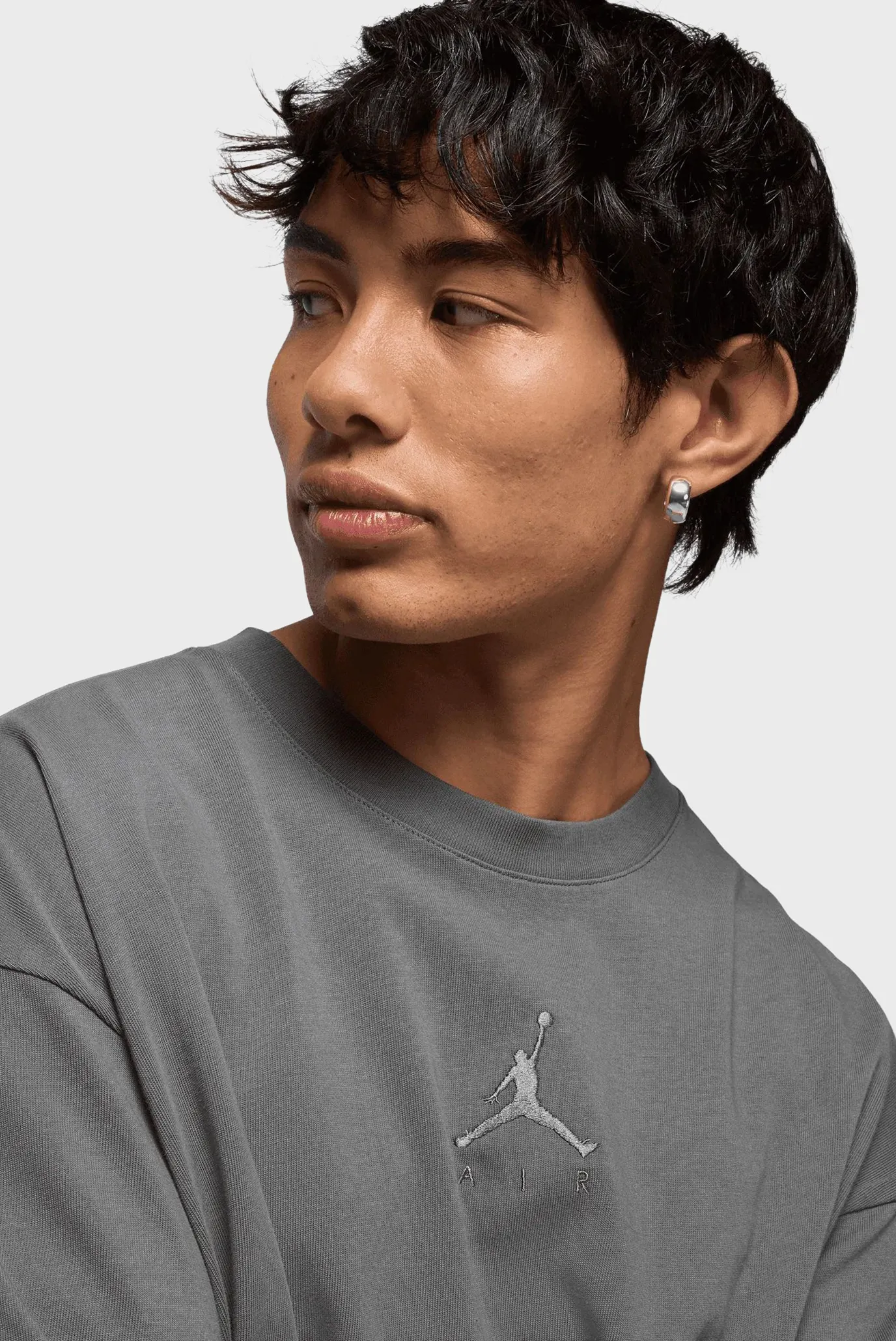 Чоловіча темно-сіра футболка M J FLT ESS OVSZ SS CREW 3