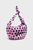 Женская розовая сумка в горошек