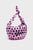 Жіноча рожева сумка в горошок