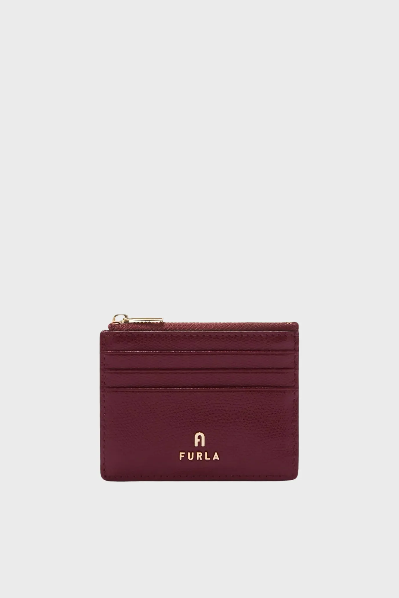 Женский бордовый кожаный кардхолдер 1