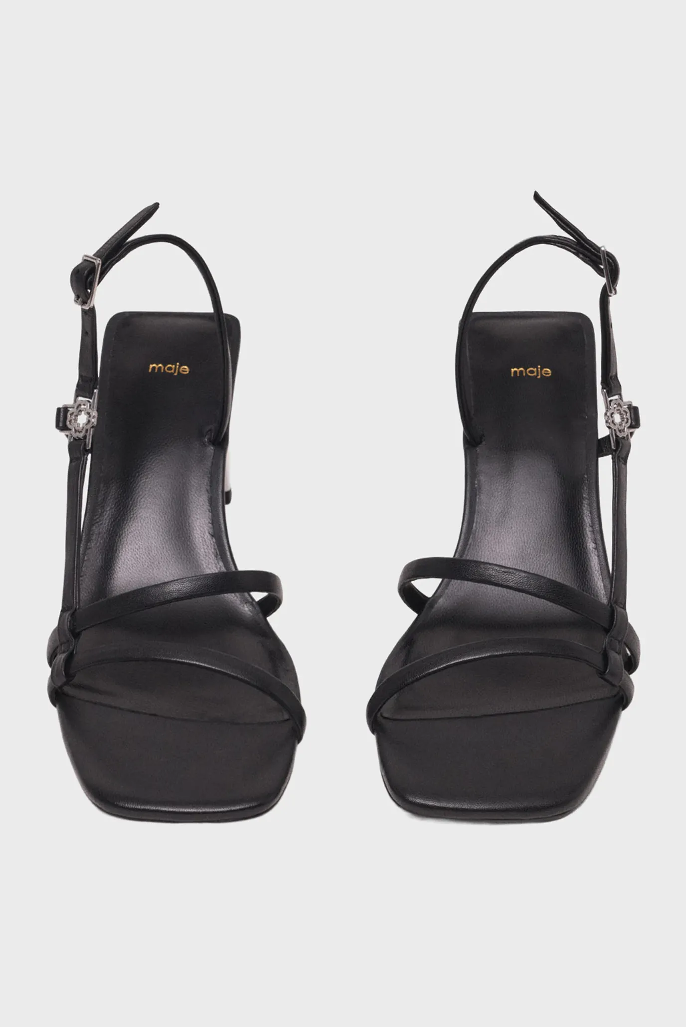 Жіночі чорні шкіряні босоніжки 3