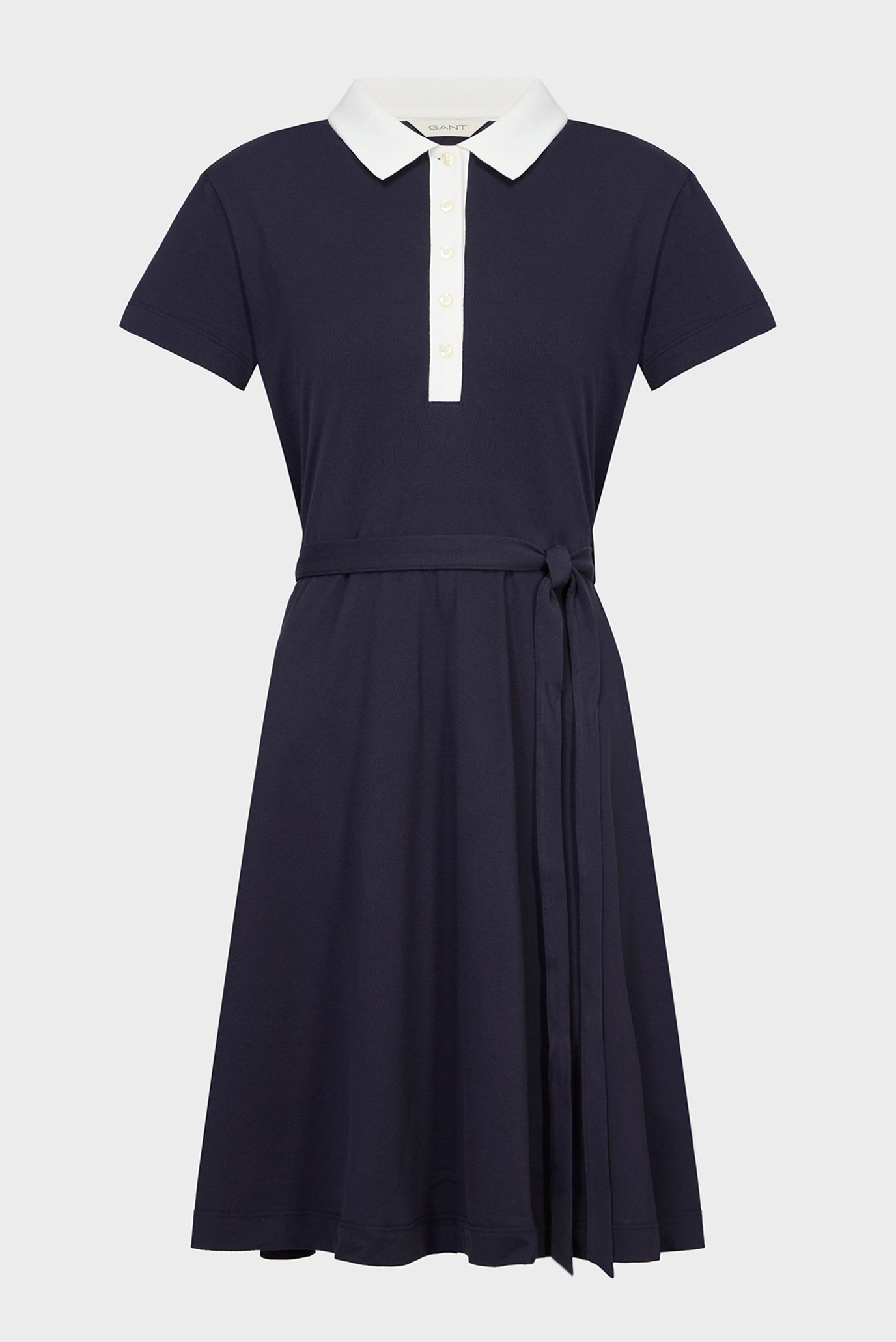 Женское темно-синее платье CONTRAST COLLAR POLO PIQUE DRESS 1