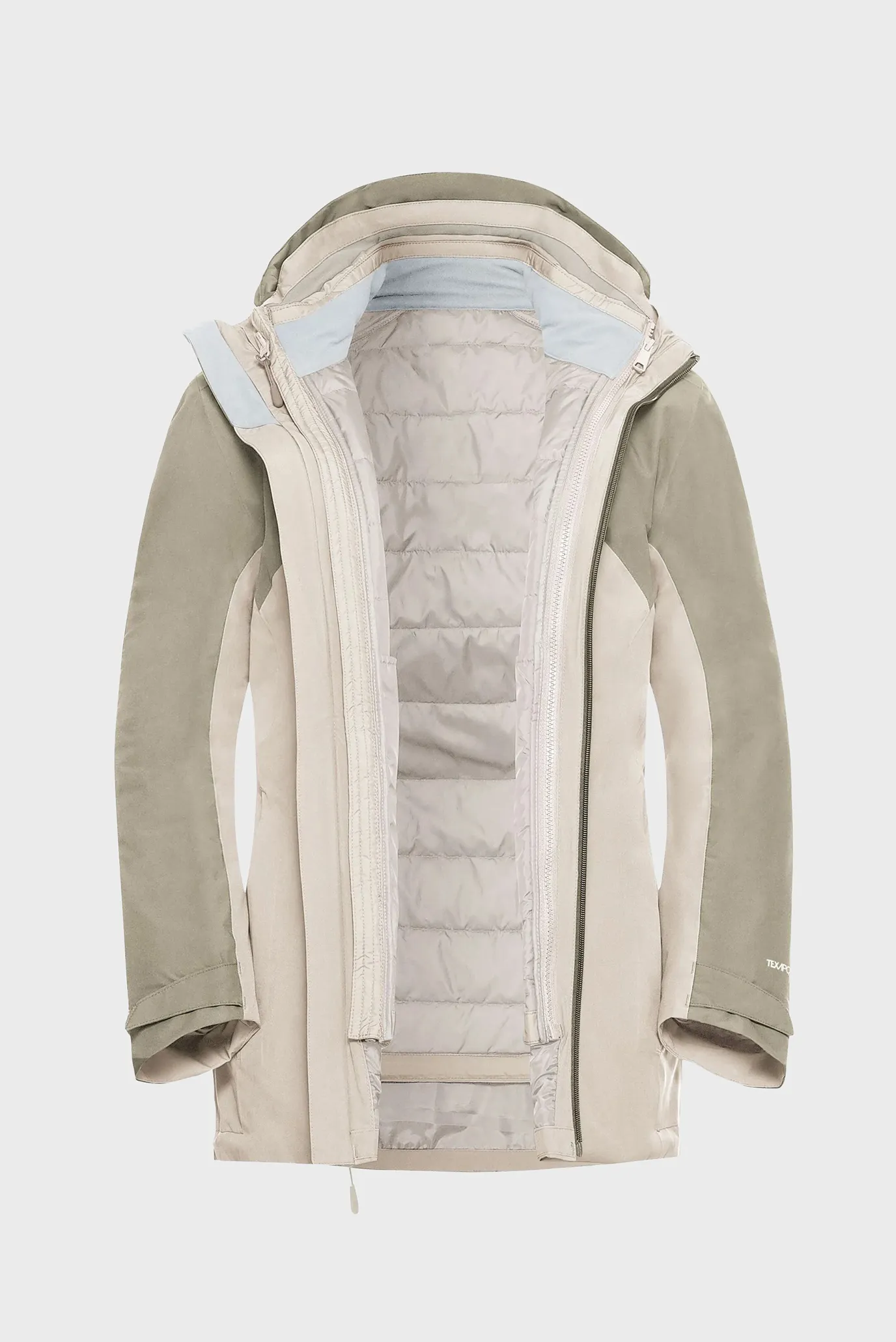 Женская бежевая куртка 3в1 18