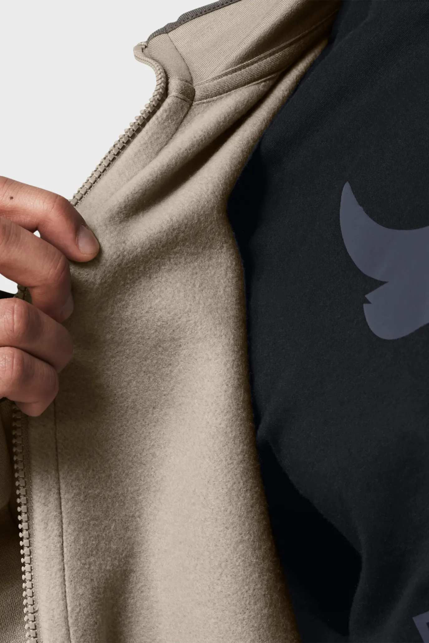 Мужская бежевая спортивная кофта Pjt Rck Icon Fleece Full Zip