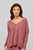 Жіночий рожевий кашеміровий пуловер