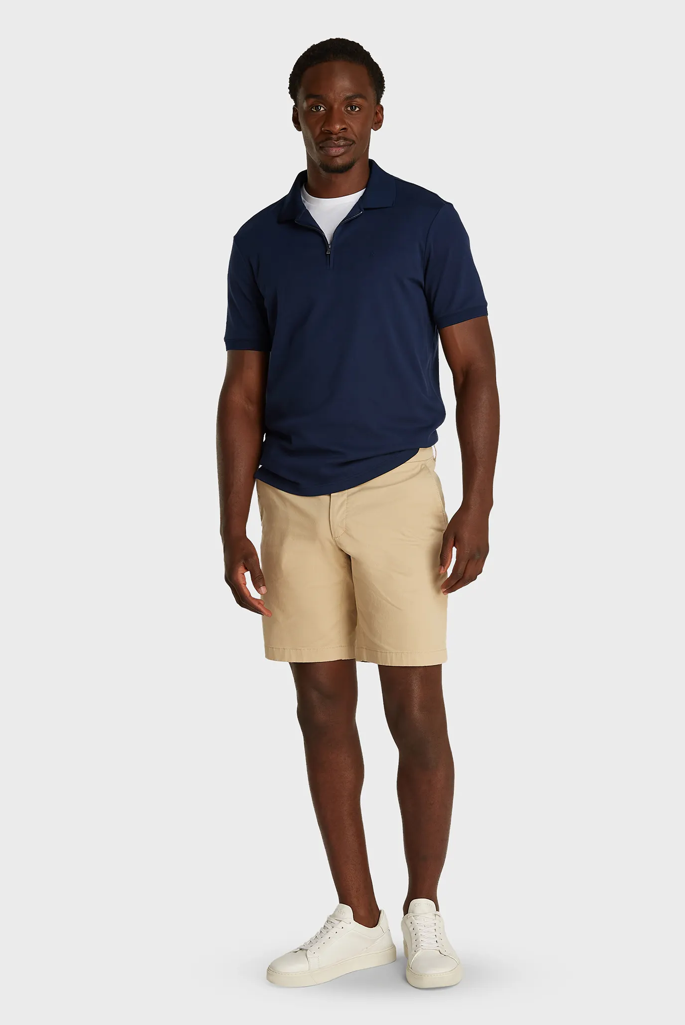 Мужское темно-синее поло LIQUID TOUCH WELT ZIP 2