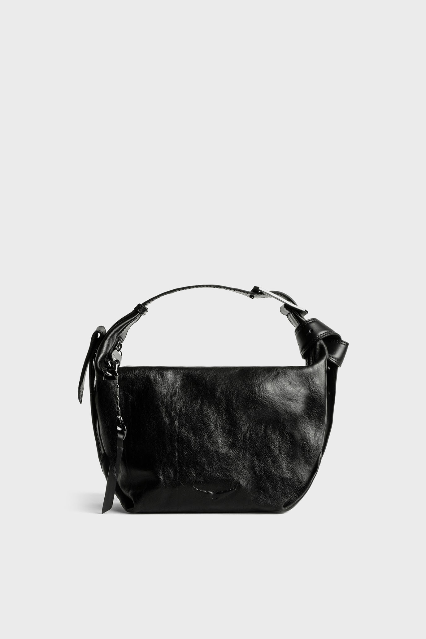 Жіноча чорна шкіряна сумка LE CECILIA 1
