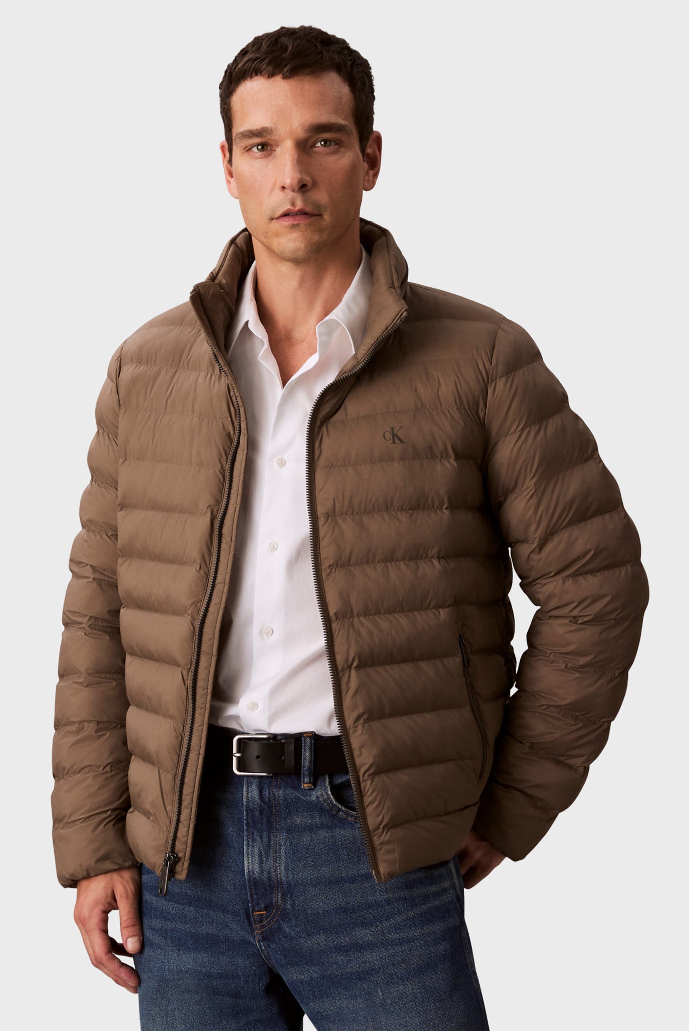 Мужская коричневая куртка LS NYLON LT Коричневый L Calvin Klein Jeans LV04RC511G Мужская коричневая куртка LS NYLON LT Коричневый L Calvin Klein Jeans LV04RC511G