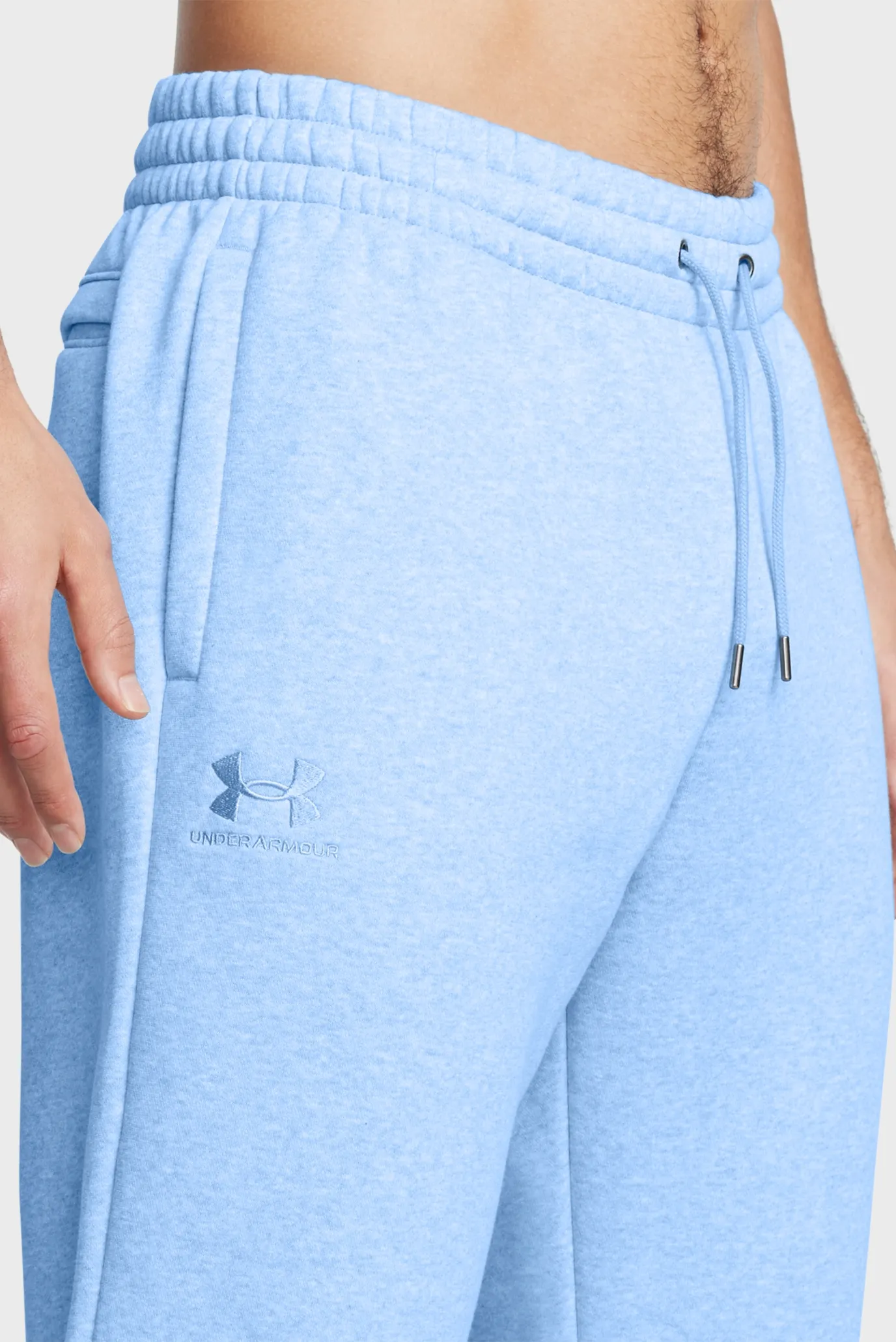 Чоловічі блакитні спортивні штани UA Essential Fleece Jogger 4