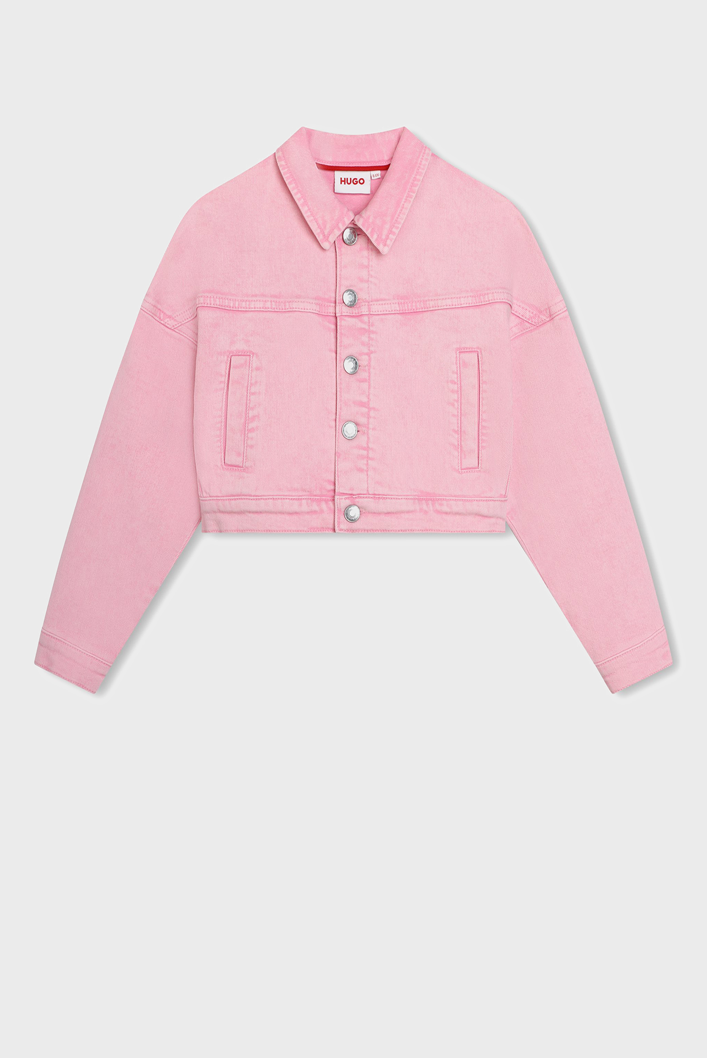 Дитяча рожева джинсова куртка 1