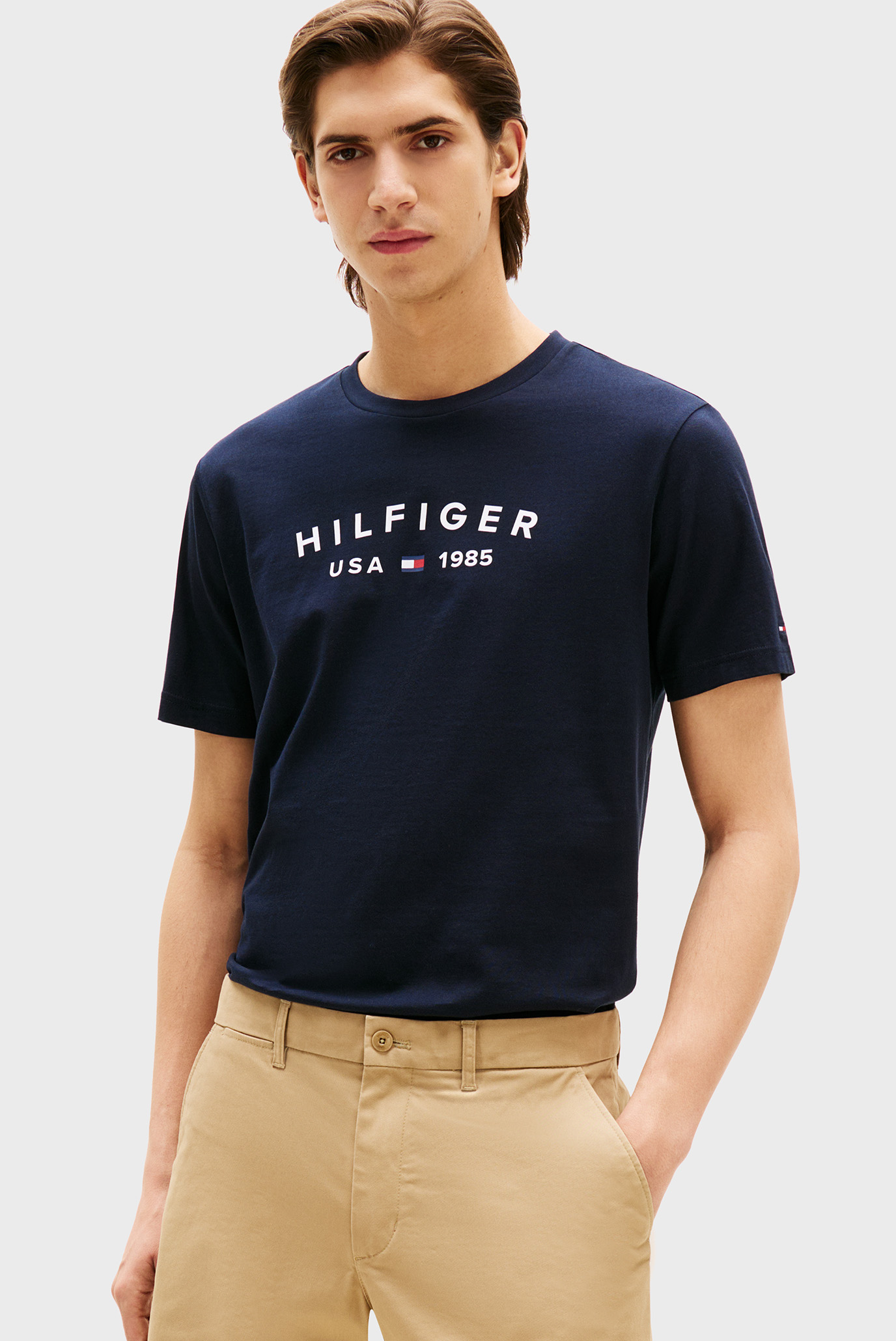 Мужская темно-синяя футболка FATHERS DAY Синий S Tommy Hilfiger MW0MW39356
