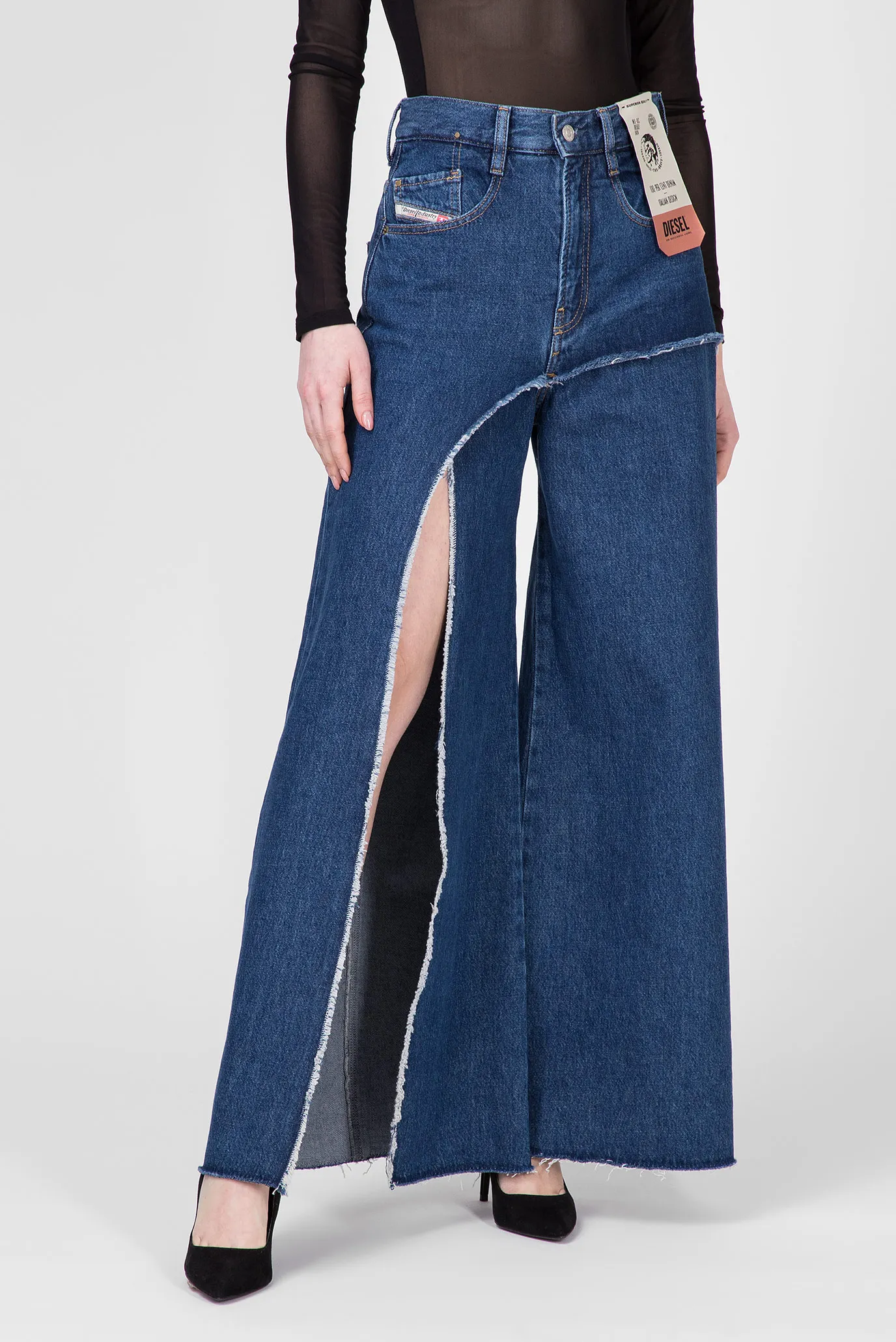 Жіночі сині джинси D-IZZIER-SP Diesel 00SFTK 0LAXA — MD-Fashion