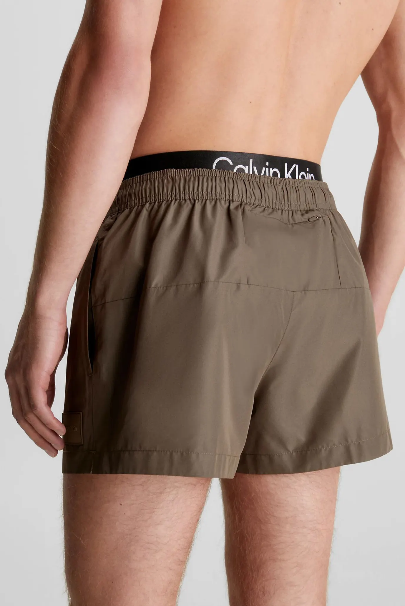 Чоловічі оливкові плавальні шорти MEDIUM DRAWSTRING 2