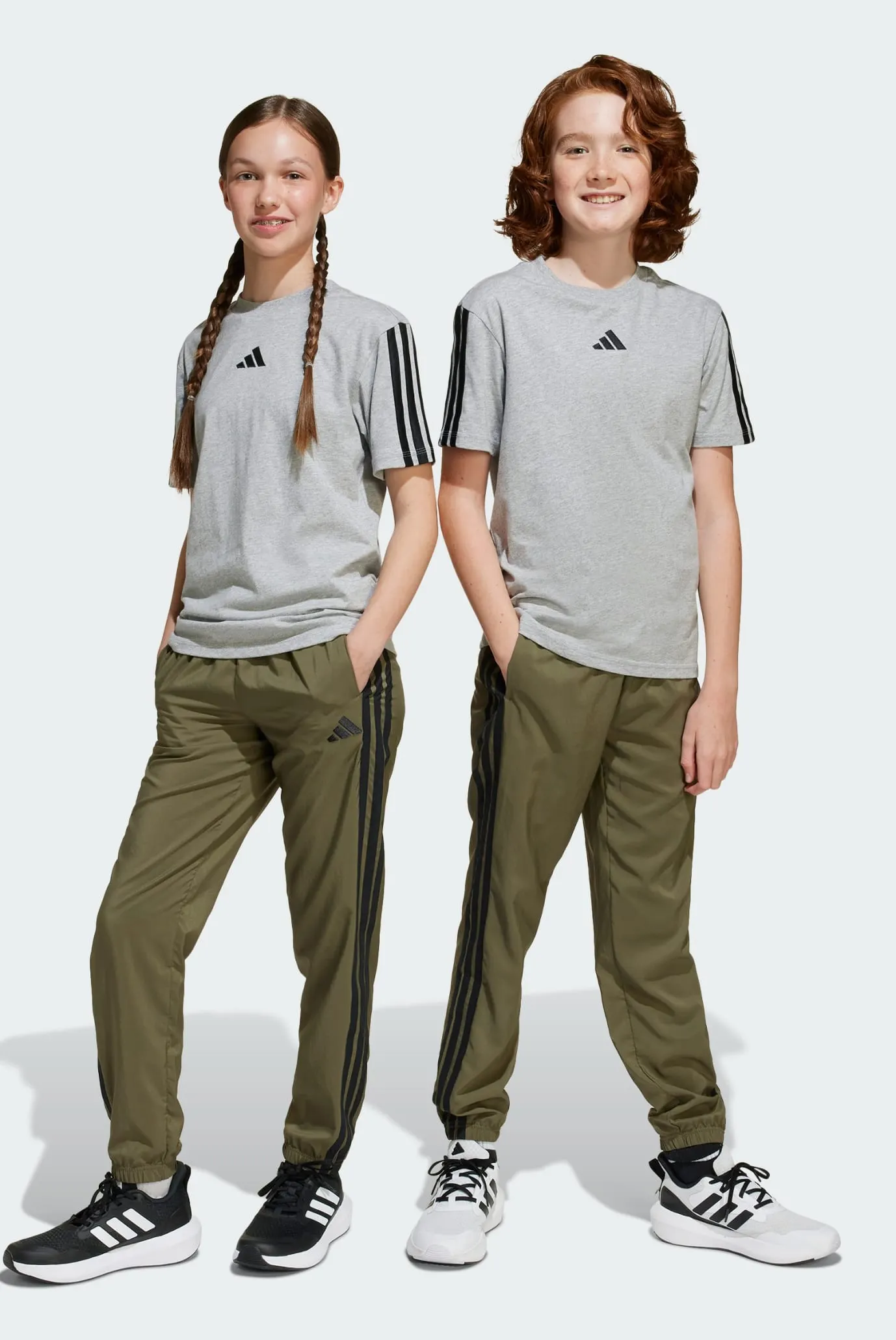 Детские оливковые спортивные брюки Essentials Climacool Kids 1