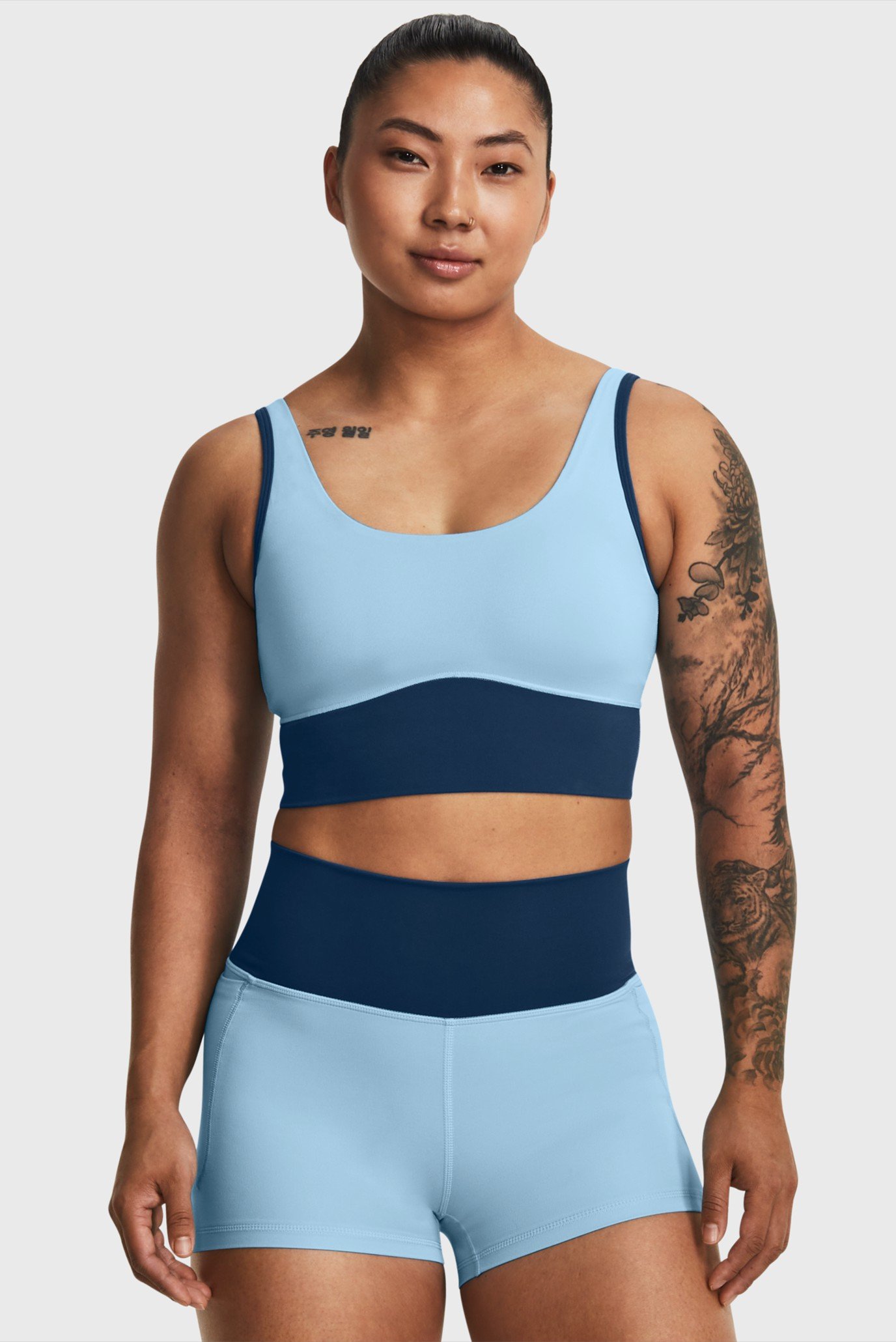 Жіночий блакитний топ Meridian Fitted Crop Tank 1