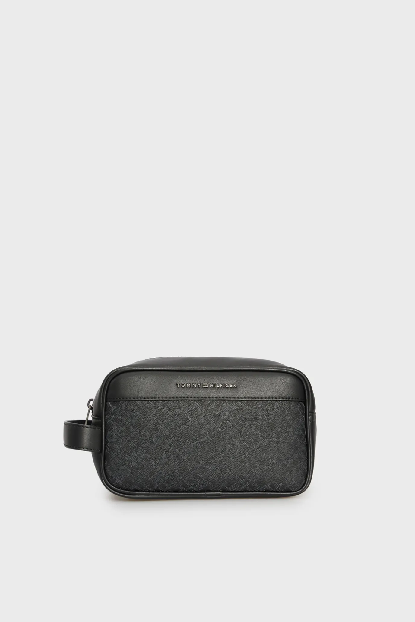 Мужской черный несессер с узором Черный ONESIZE Tommy Hilfiger AM0AM13528