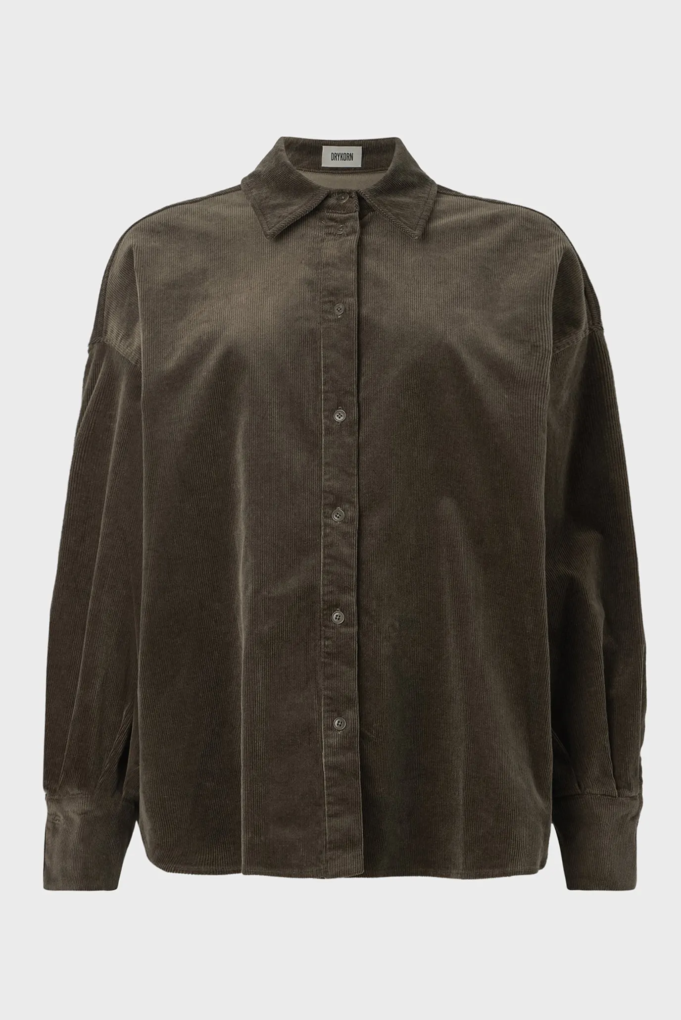 Женская темно-зеленая вельветовая рубашка LYNDARA 6