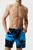 Чоловічі темно-сині плавальні шорти з візерунком